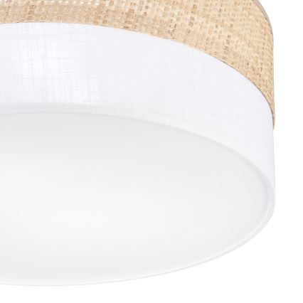 Stropní svítidlo SIRJA DOUBLE BOHO 2xE14/15W/230V pr. 35 cm béžová/bílá