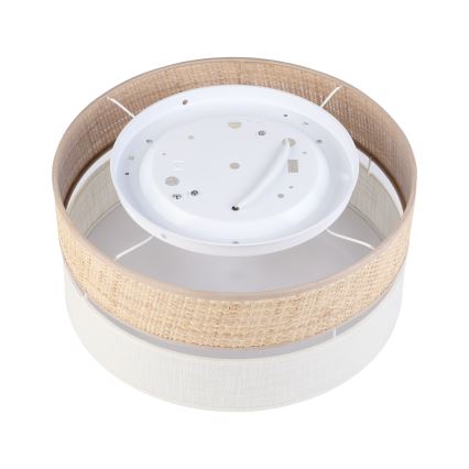 Stropní svítidlo SIRJA DOUBLE BOHO 2xE14/15W/230V pr. 35 cm béžová/krémová