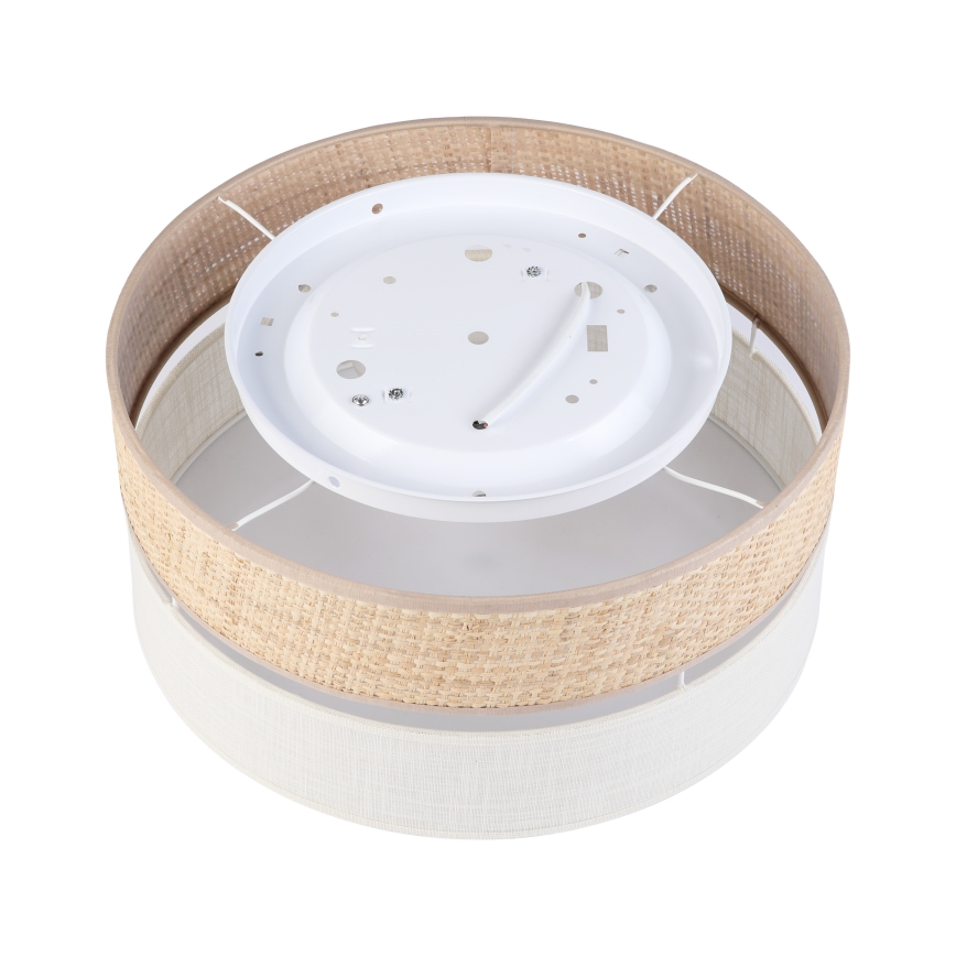 Stropní svítidlo SIRJA DOUBLE BOHO 2xE14/15W/230V pr. 35 cm béžová/krémová