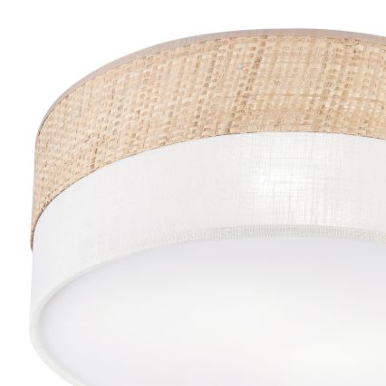 Stropní svítidlo SIRJA DOUBLE BOHO 2xE14/15W/230V pr. 35 cm béžová/krémová