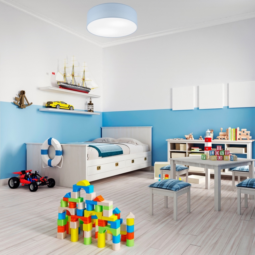 Stropní svítidlo SIRJA PASTEL 2xE27/60W/230V pr. 45 cm modrá