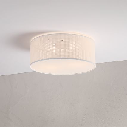 Stropní svítidlo SIRJA PLISADO 2xE27/15W/230V pr. 35 cm bílá