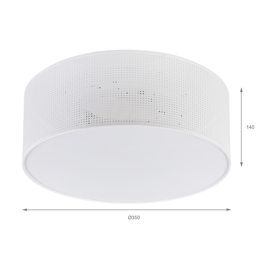 Stropní svítidlo SIRJA PLISADO 2xE27/15W/230V pr. 35 cm bílá