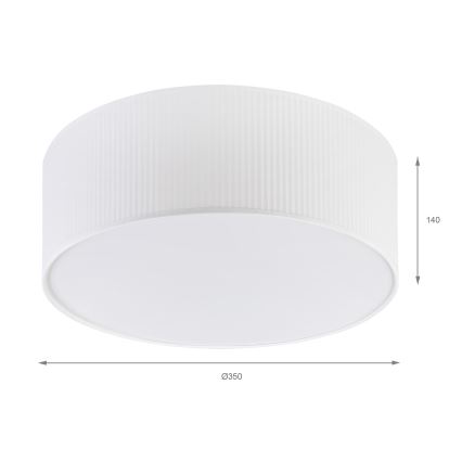 Stropní svítidlo SIRJA PLISADO 2xE27/15W/230V pr. 35 cm bílá