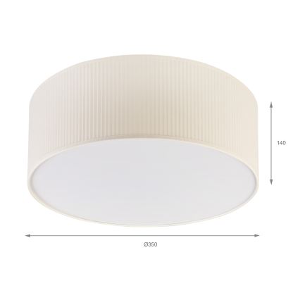 Stropní svítidlo SIRJA PLISADO 2xE27/15W/230V pr. 35 cm krémová