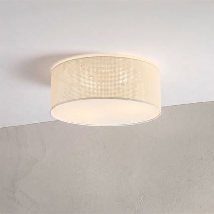 Stropní svítidlo SIRJA PLISADO 2xE27/15W/230V pr. 35 cm krémová