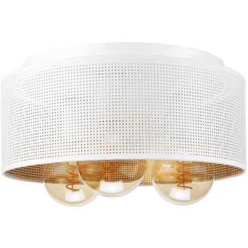 Stropní svítidlo SIRJA PLISADO 3xE27/15W/230V pr. 35 cm bílá/zlatá