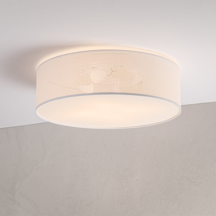 Stropní svítidlo SIRJA PLISADO 4xE27/15W/230V pr. 45 cm bílá