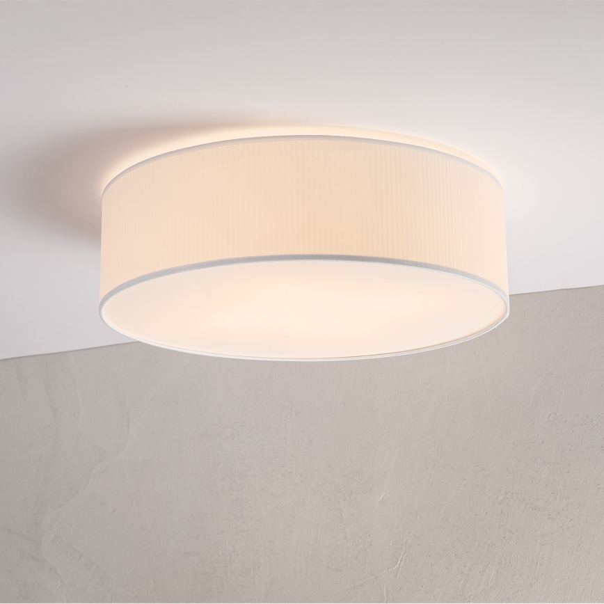 Stropní svítidlo SIRJA PLISADO 4xE27/15W/230V pr. 45 cm bílá