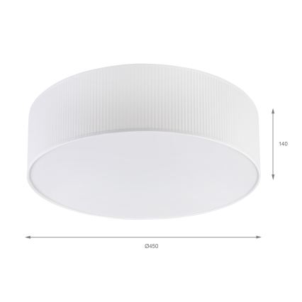 Stropní svítidlo SIRJA PLISADO 4xE27/15W/230V pr. 45 cm bílá