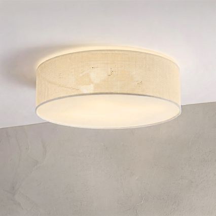 Stropní svítidlo SIRJA PLISADO 4xE27/15W/230V pr. 45 cm krémová