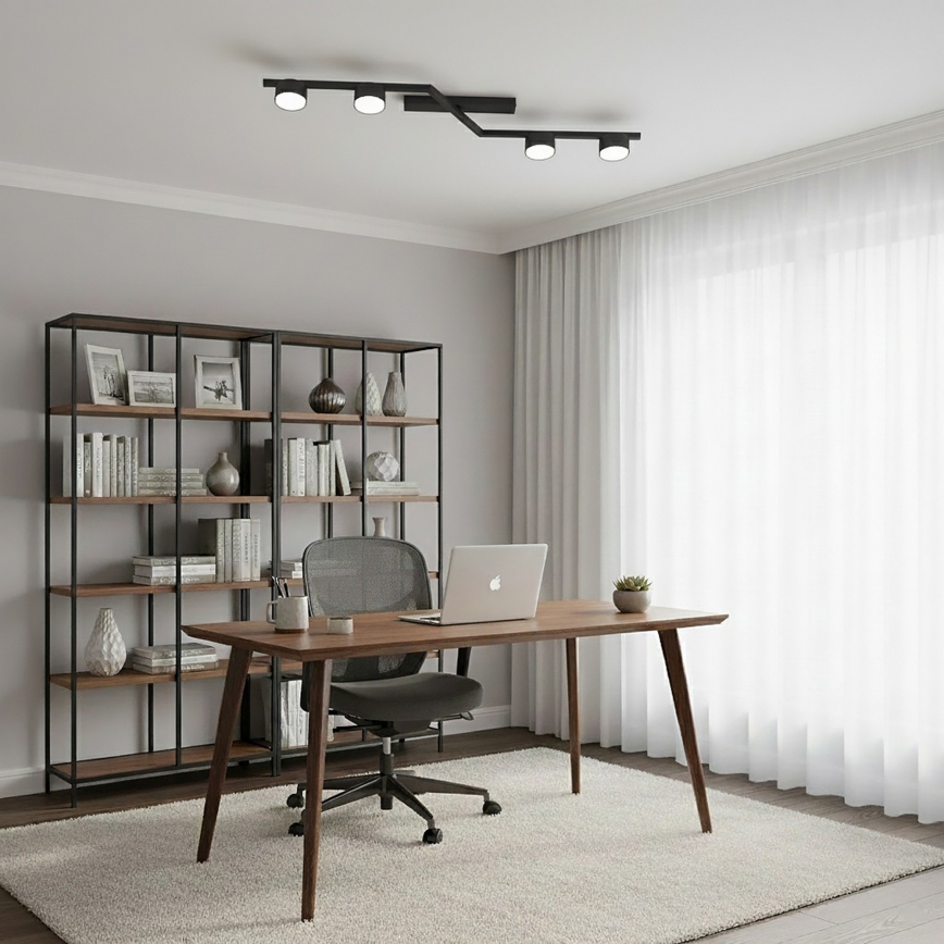 Stropní svítidlo SKAN 4xGX53/12W/230V černá