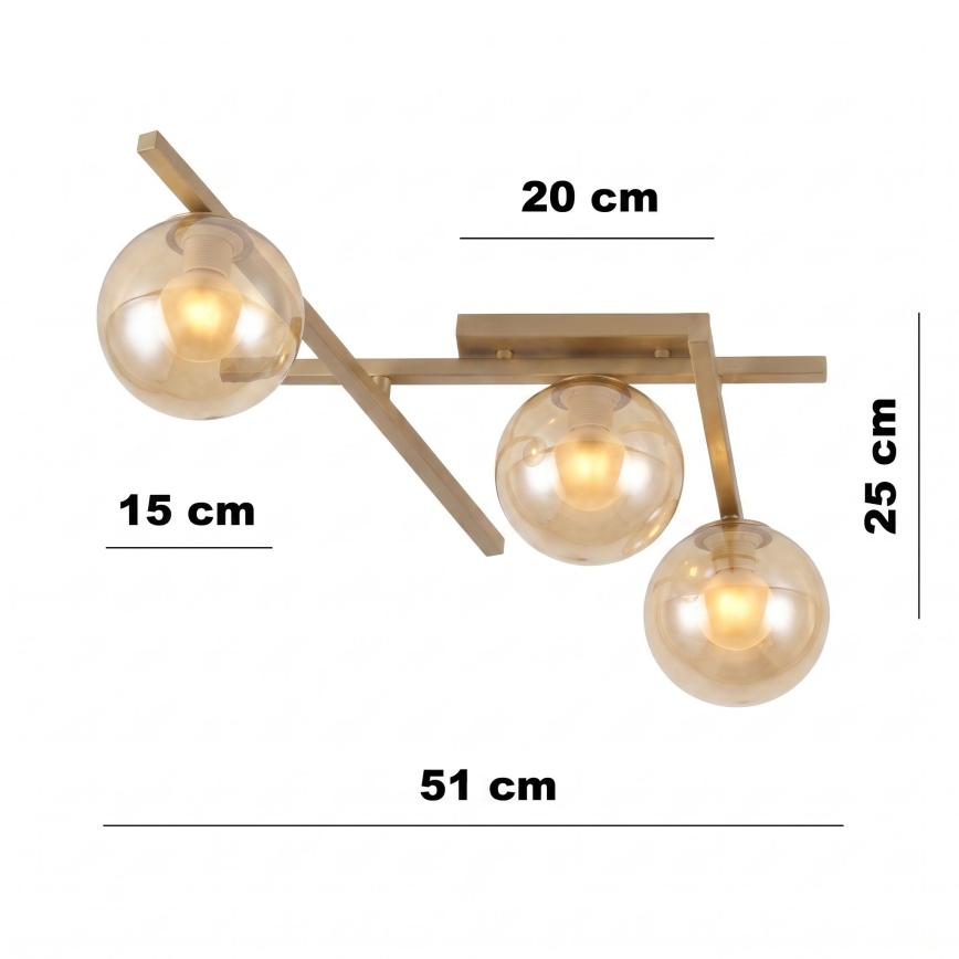 Stropní svítidlo SMART 3xE14/10W/230V béžová/kouřová béžová
