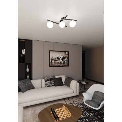 Stropní svítidlo SMART 3xE14/10W/230V černá/bílá