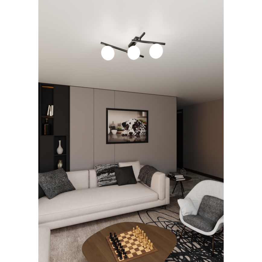 Stropní svítidlo SMART 3xE14/10W/230V černá/bílá
