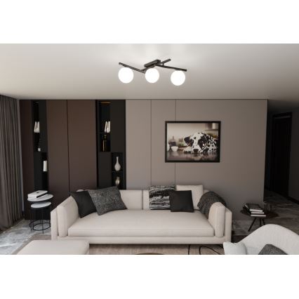 Stropní svítidlo SMART 3xE14/10W/230V černá/bílá