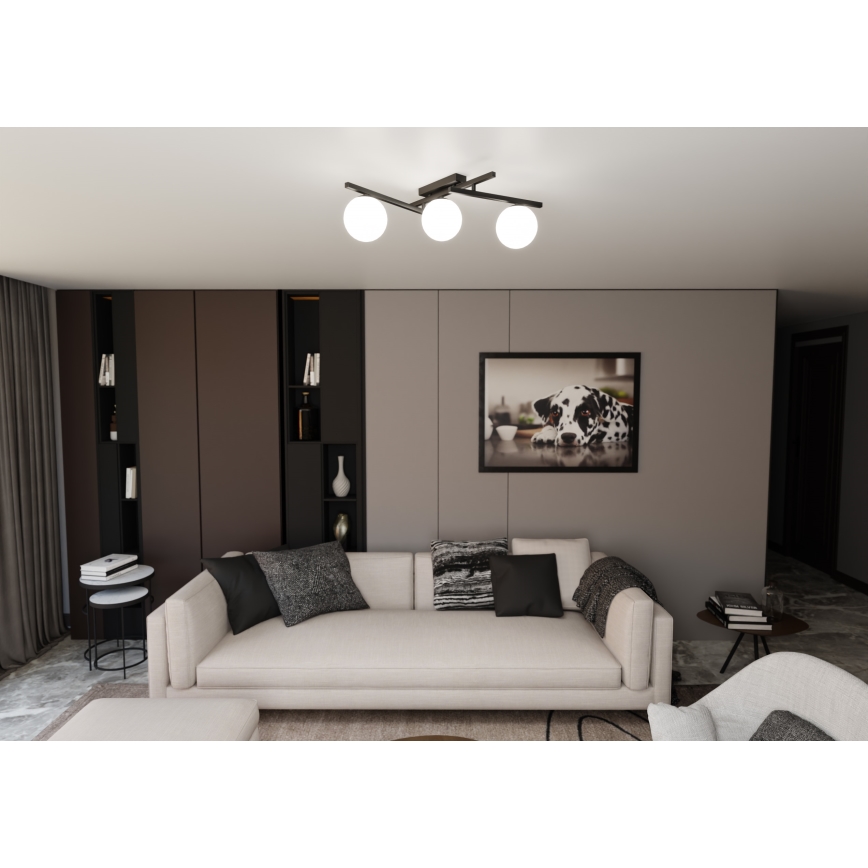 Stropní svítidlo SMART 3xE14/10W/230V černá/bílá