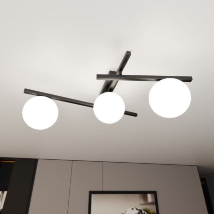 Stropní svítidlo SMART 3xE14/10W/230V černá/bílá
