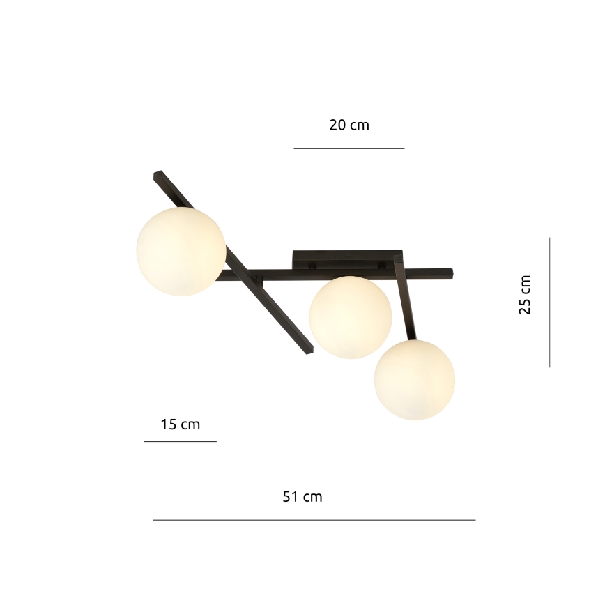 Stropní svítidlo SMART 3xE14/10W/230V černá/bílá