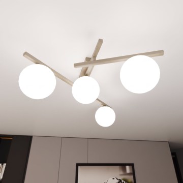 Stropní svítidlo SMART 4xE14/10W/230V béžová/bílá