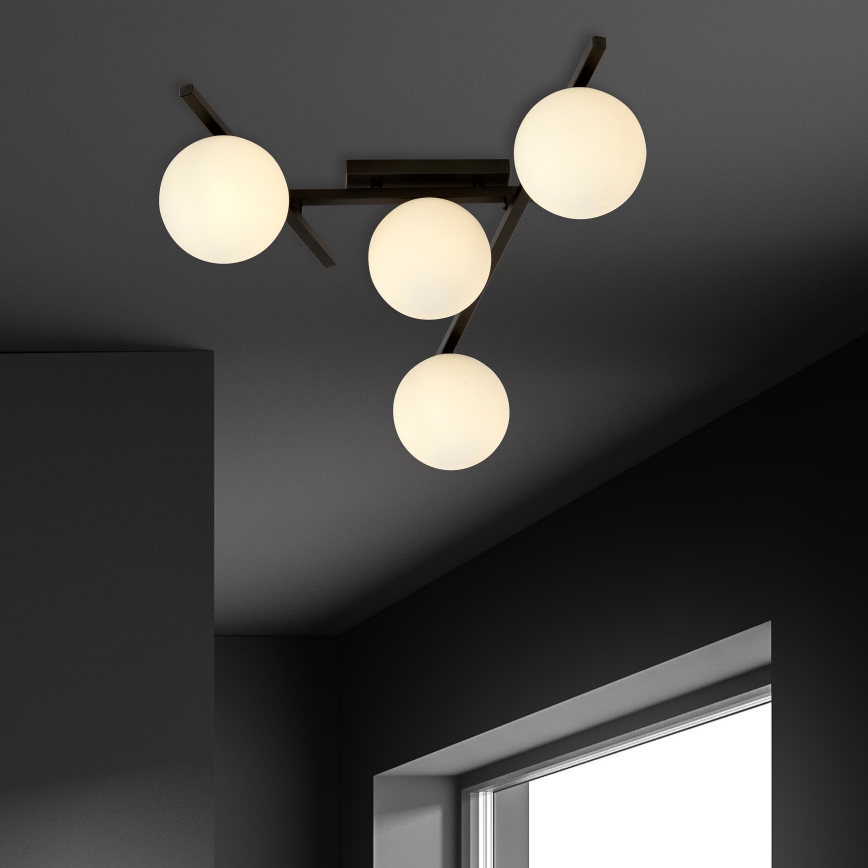 Stropní svítidlo SMART 4xE14/10W/230V černá/bílá