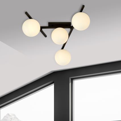 Stropní svítidlo SMART 4xE14/10W/230V černá/bílá
