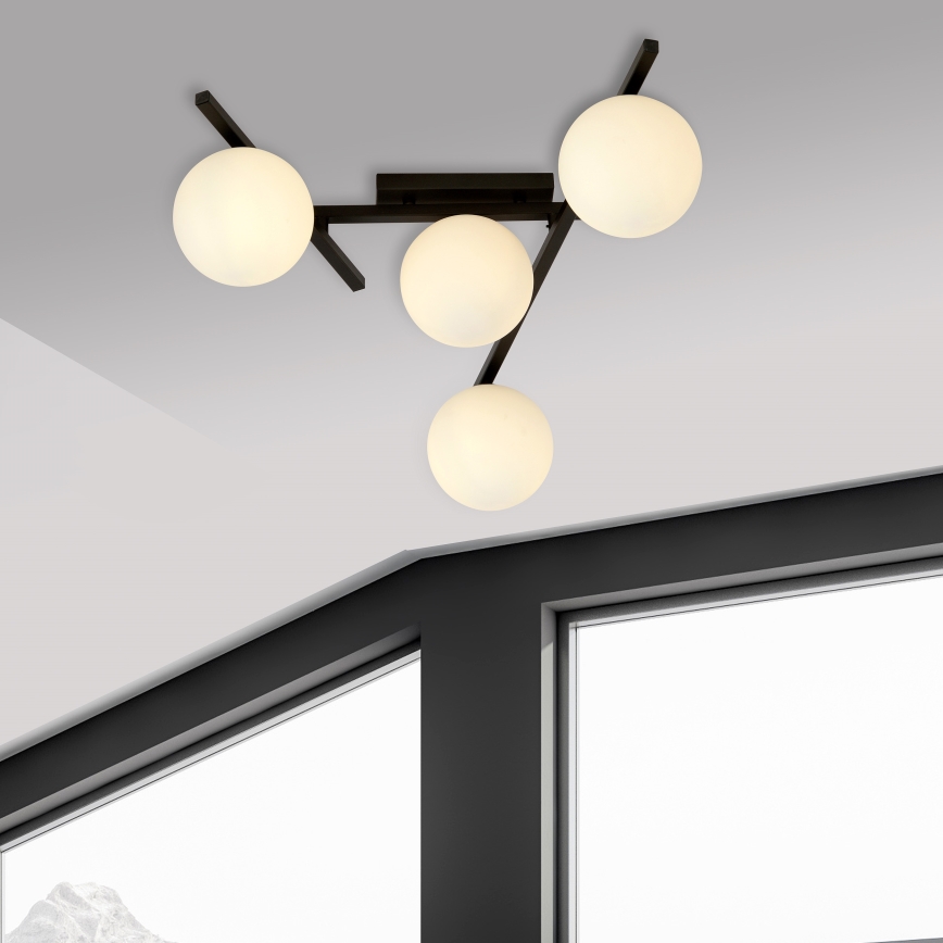 Stropní svítidlo SMART 4xE14/10W/230V černá/bílá