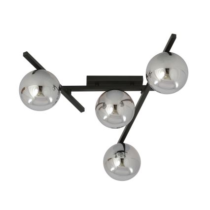 Stropní svítidlo SMART 4xE14/10W/230V černá/šedá
