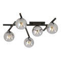 Stropní svítidlo SMART 5xE14/10W/230V černá/šedá