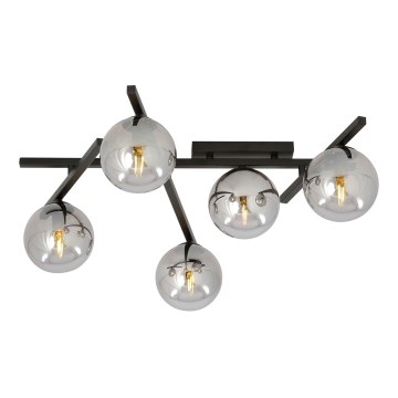 Stropní svítidlo SMART 5xE14/10W/230V černá/šedá