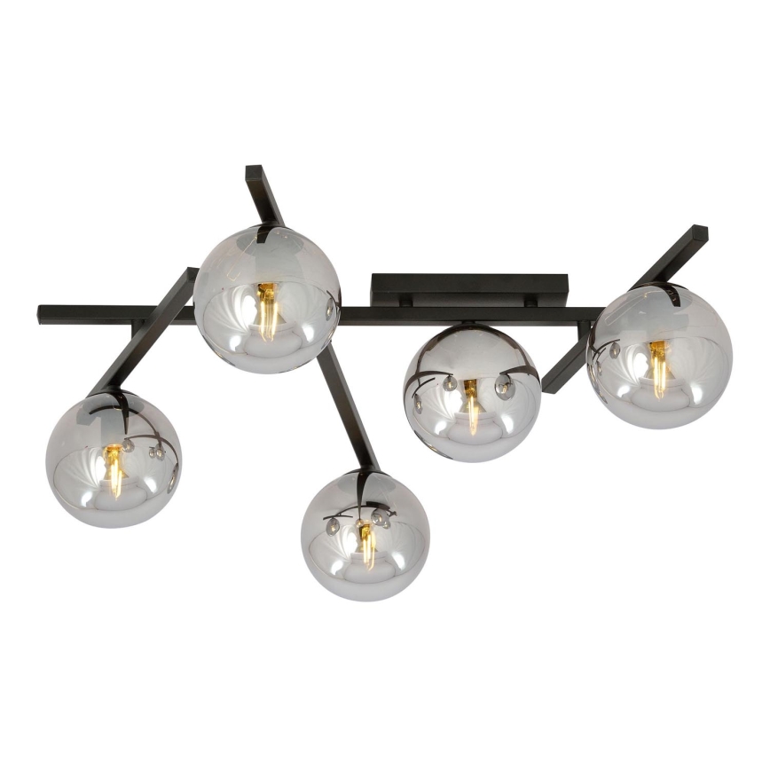 Stropní svítidlo SMART 5xE14/10W/230V černá/šedá