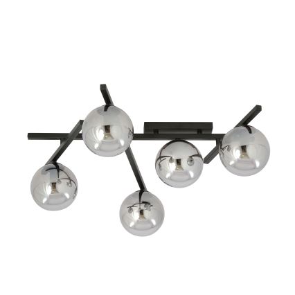 Stropní svítidlo SMART 5xE14/10W/230V černá/šedá