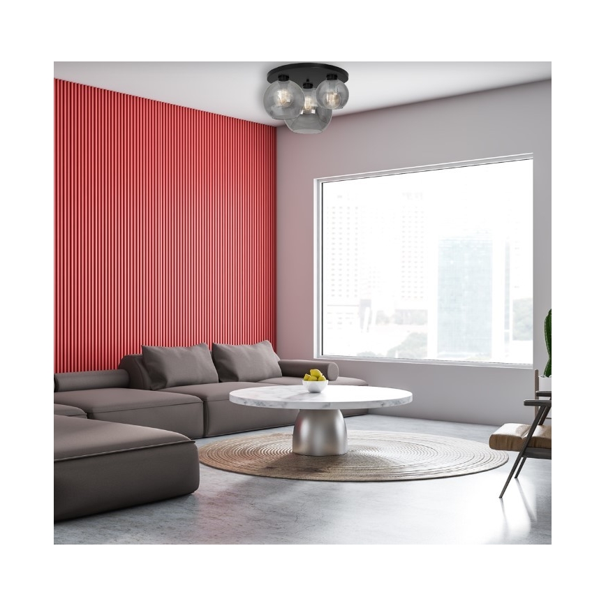 Stropní svítidlo SOFIA 3xE27/60W/230V černá