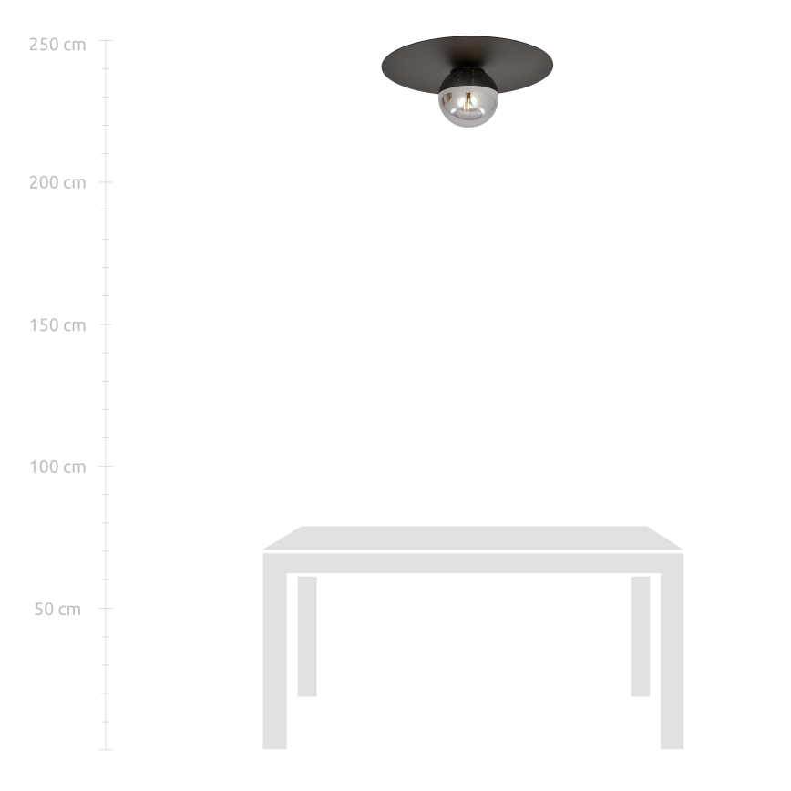 Stropní svítidlo SOLAR 1xE14/10W/230V černá/šedá