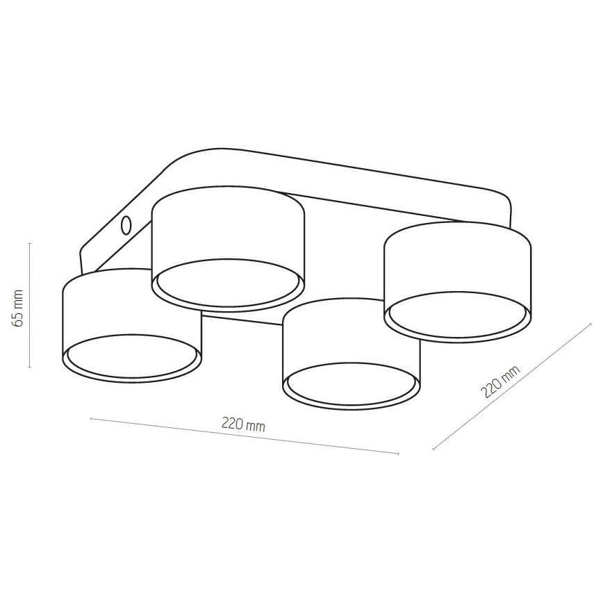 Stropní svítidlo SPACE 4xGX53/15W/230V bílá