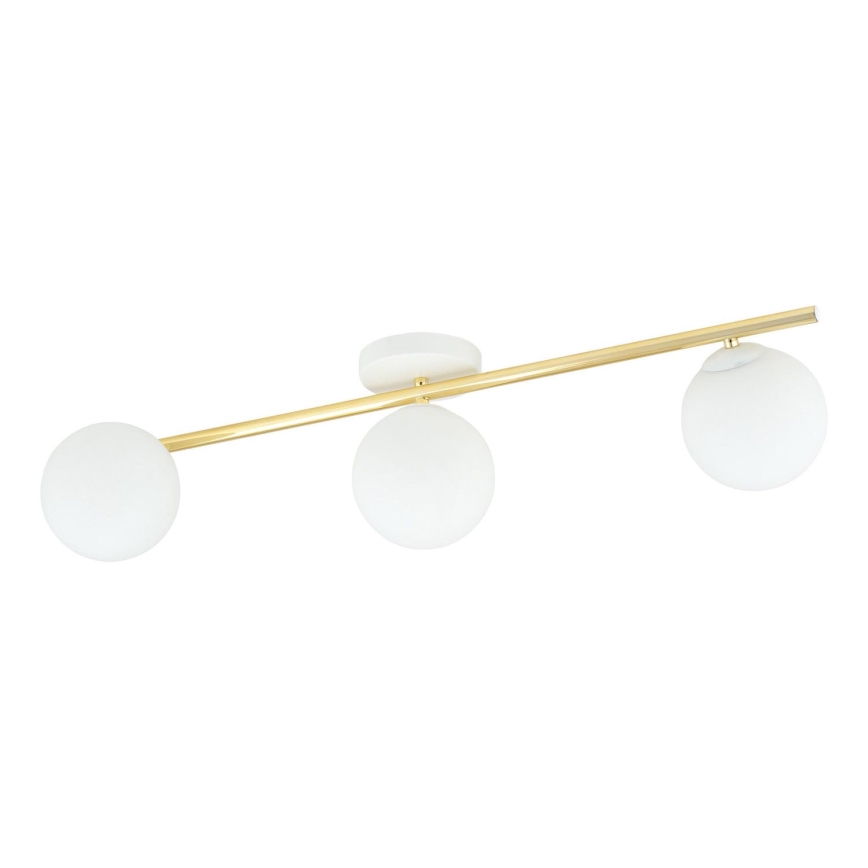 Stropní svítidlo SPLENDI 3xE14/10W/230V bílá/zlatá