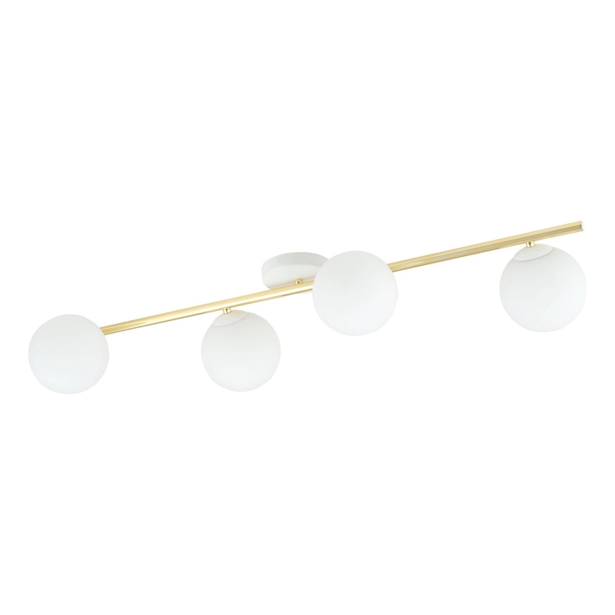 Stropní svítidlo SPLENDI 4xE14/10W/230V bílá/zlatá