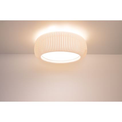 Stropní svítidlo STRIPES 2xE27/40W/230V pr. 55 cm bílá/krémová