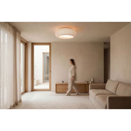 Stropní svítidlo STRIPES 2xE27/40W/230V pr. 55 cm bílá/růžová