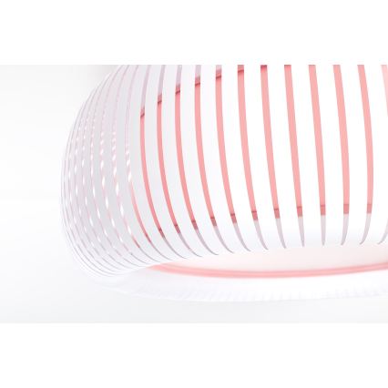 Stropní svítidlo STRIPES 2xE27/40W/230V pr. 55 cm bílá/růžová