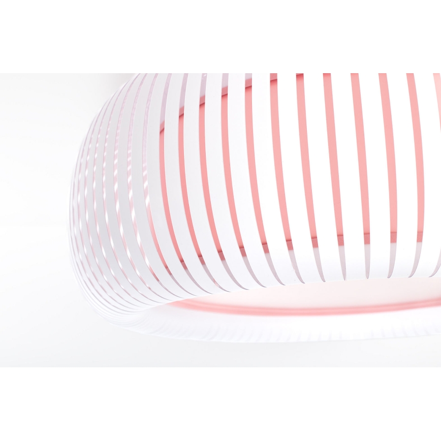 Stropní svítidlo STRIPES 2xE27/40W/230V pr. 55 cm bílá/růžová