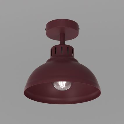 Stropní svítidlo SVEN 1xE27/15W/230V pr. 21 cm burgundy