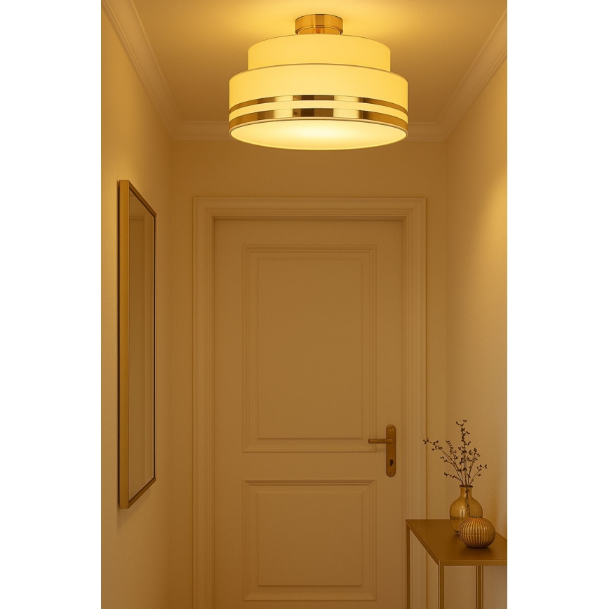 Stropní svítidlo TAMI 1xE27/60W/230V pr. 40 cm béžová/zlatá