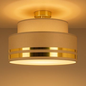 Stropní svítidlo TAMI 1xE27/60W/230V pr. 40 cm hnědá/zlatá