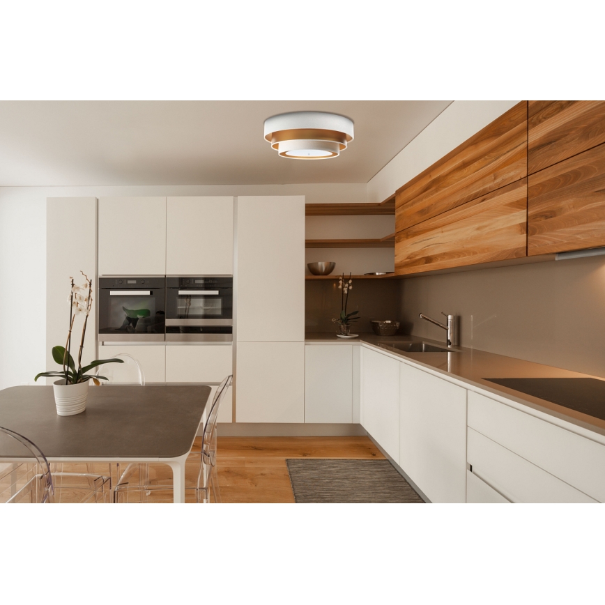 Stropní svítidlo TRINITI 2xE27/60W/230V bílá/zlatá