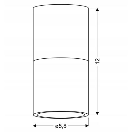 Stropní svítidlo TUBA 1xGU10/15W/230V