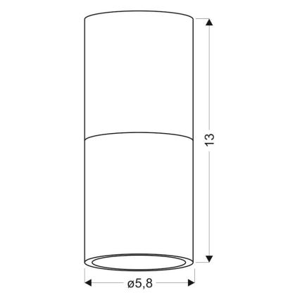 Stropní svítidlo TUBA 1xGU10/50W/230V bílá