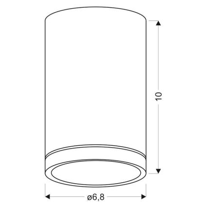 Stropní svítidlo TUBA GU10/15W/230V