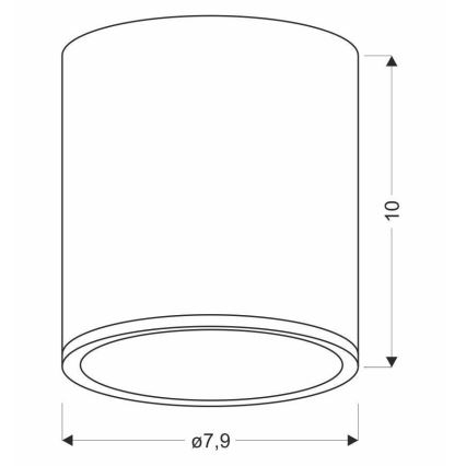 Stropní svítidlo TUBA GU10/15W/230V