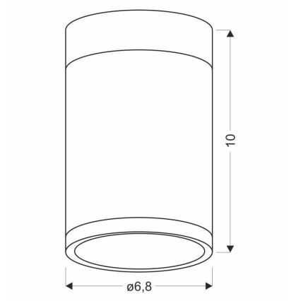 Stropní svítidlo TUBA GU10/15W/230V